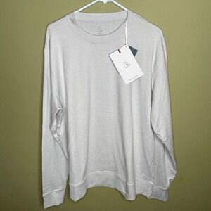 Rhoback Pace Performance Crewneck Size XL Golf Sweater Frost Glacier Gray